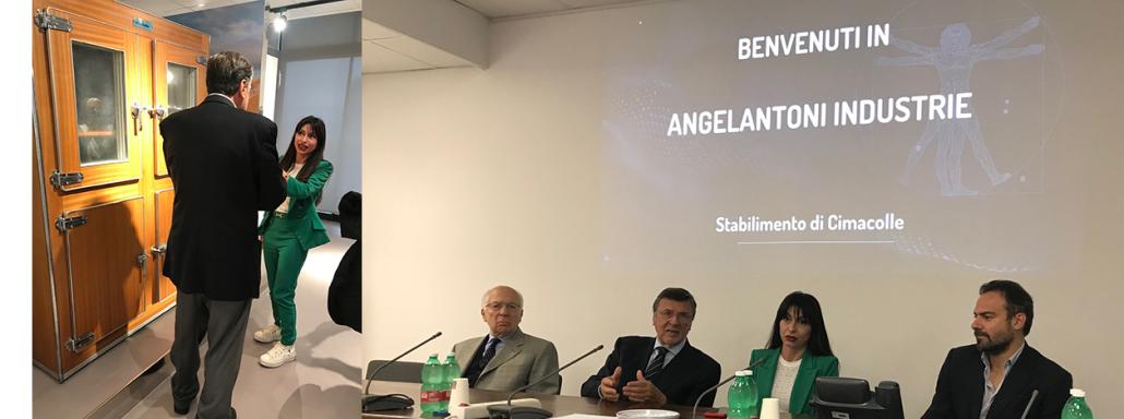 Regional candidate Stefania Proietti visits the Angelantoni Group